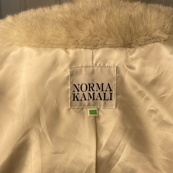 Y2K NORMA KAMALI Elegant Faux Fur Women's Crop Jacket - Picture 4 of 10